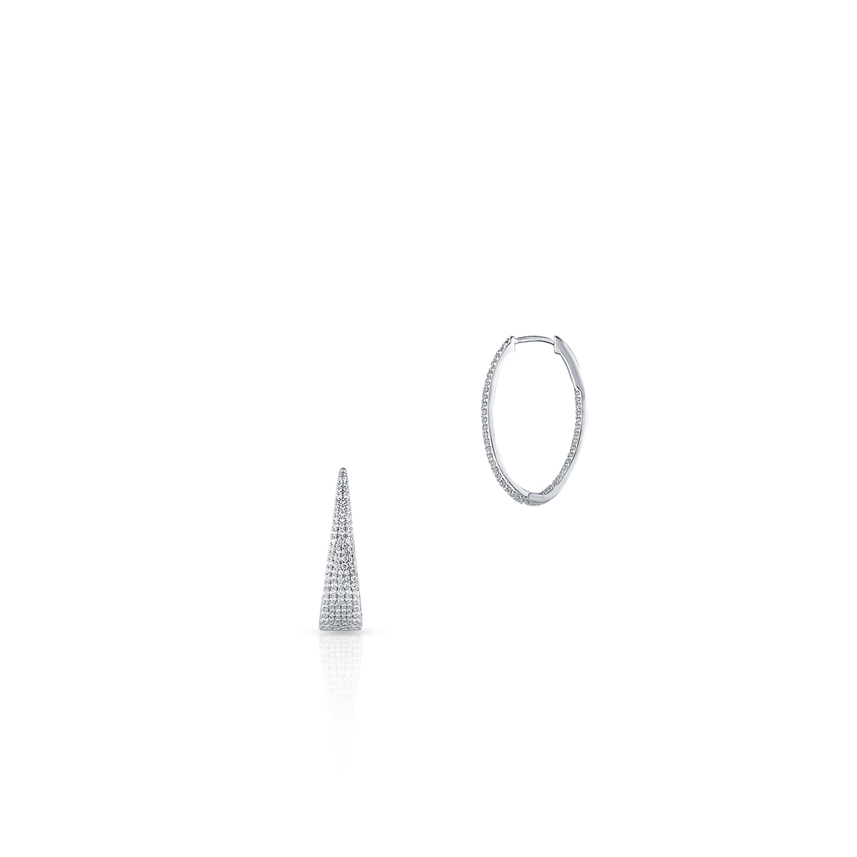 Kolczyki mosiężne z cyrkoniami