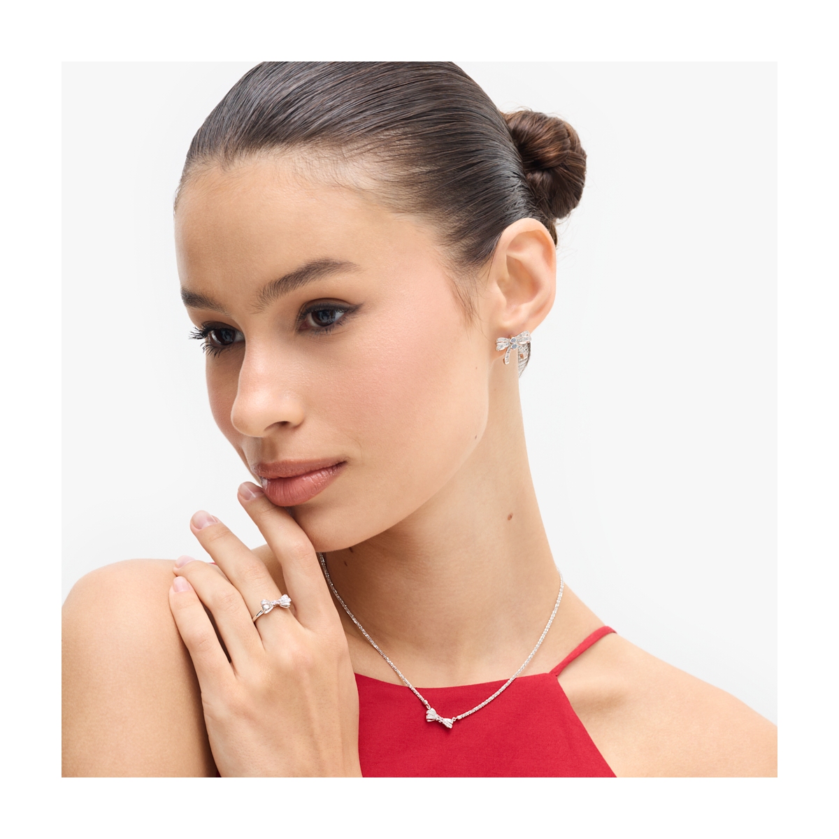 Pierścionek srebrny Balerina