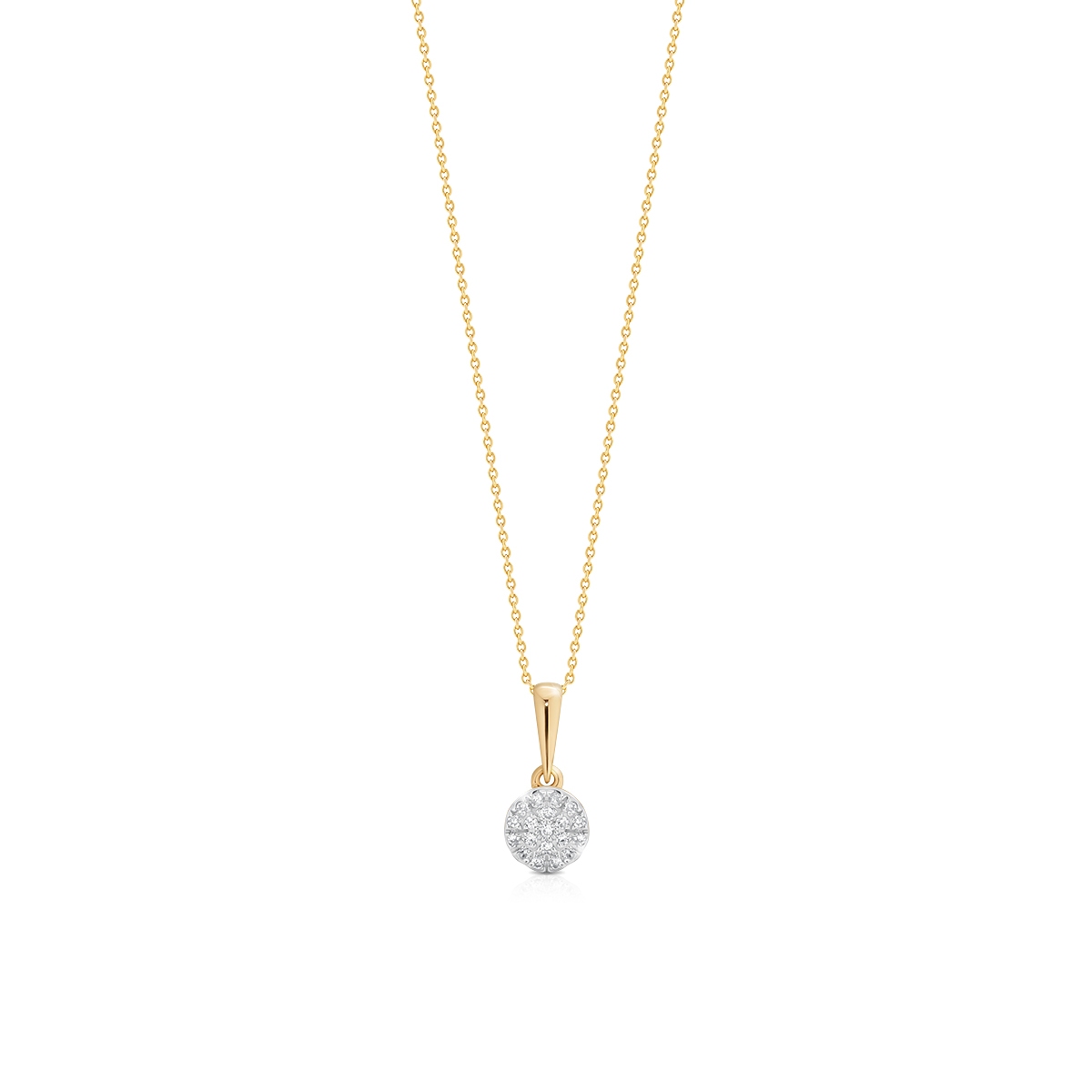 Wisiorek złoty z diamentami