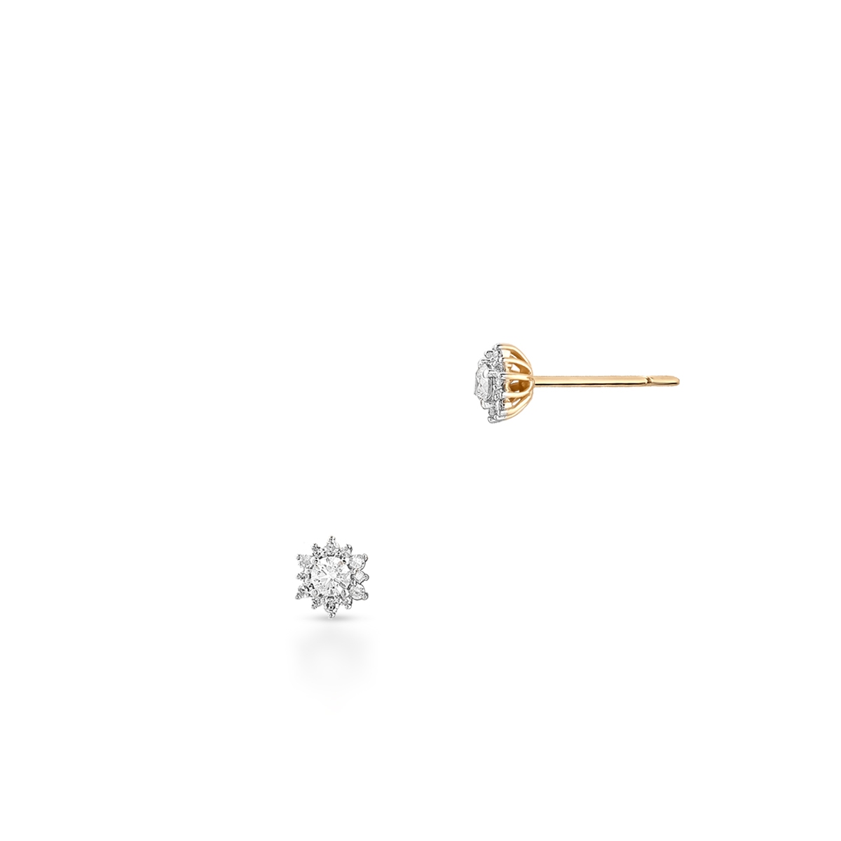 Kolczyki złote z brylantami i diamentami