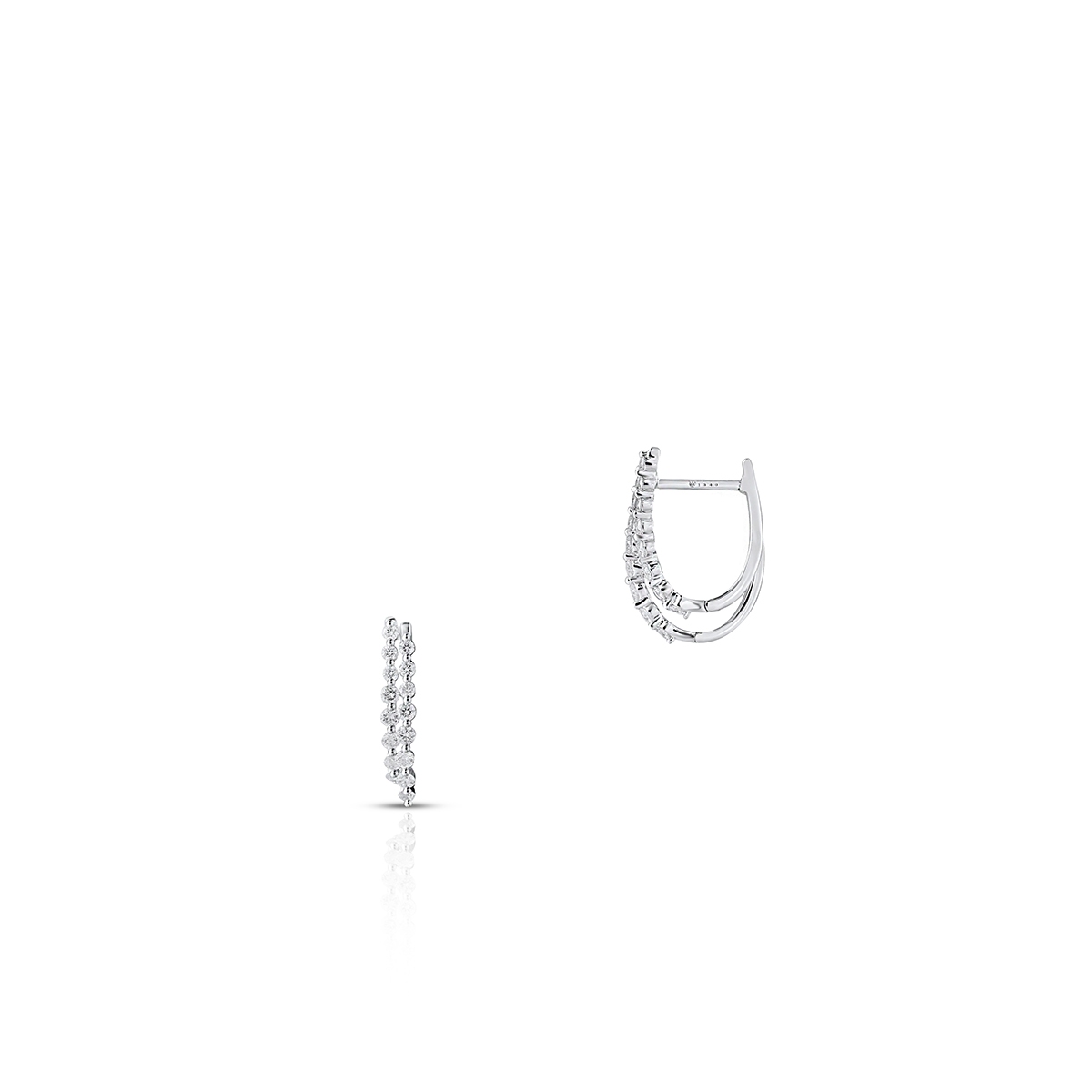 Kolczyki białe złoto z diamentami