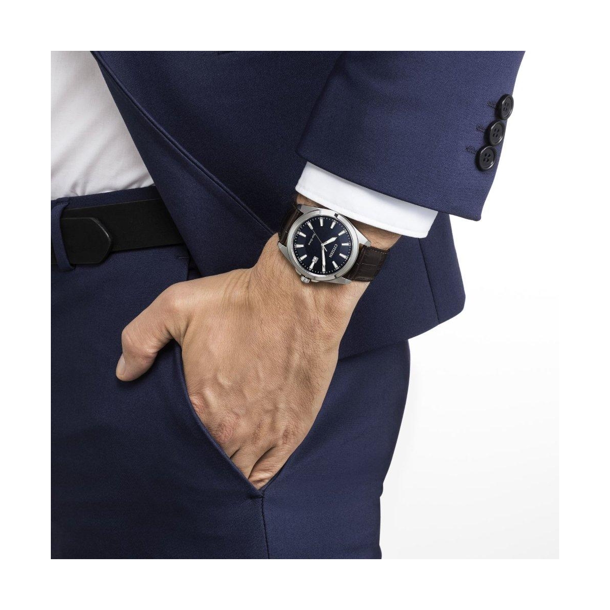 ZEGAREK CITIZEN ECO-DRIVE LEATHER