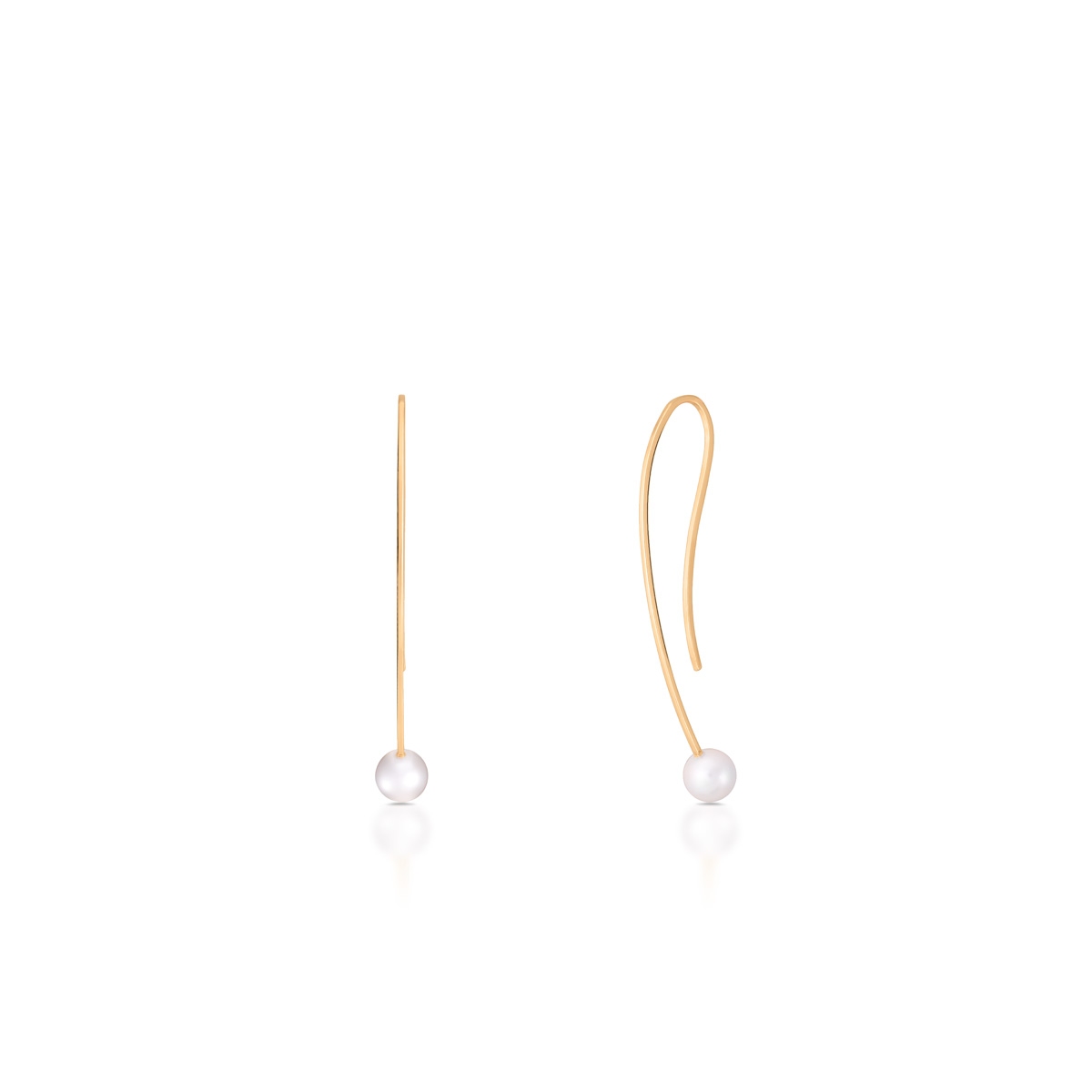 Kolczyki złote z perłami