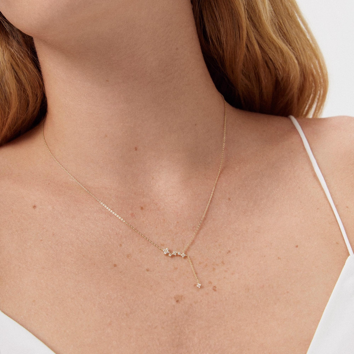 Naszyjnik złoty z cyrkoniami  Ceremonials