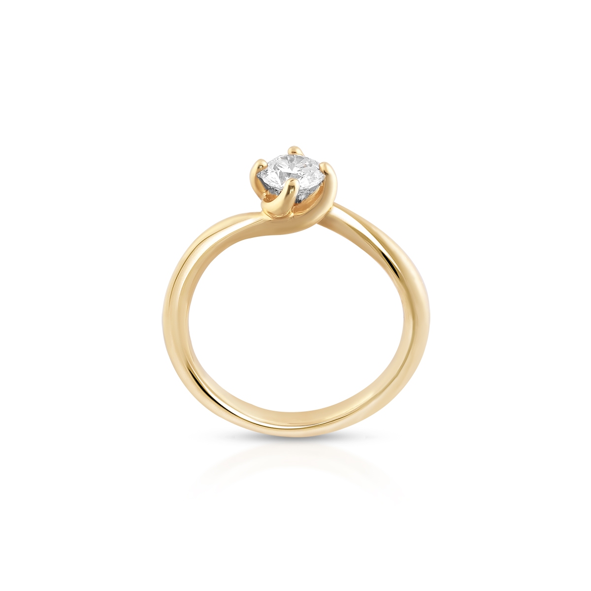 Pierścionek złoty z brylantem