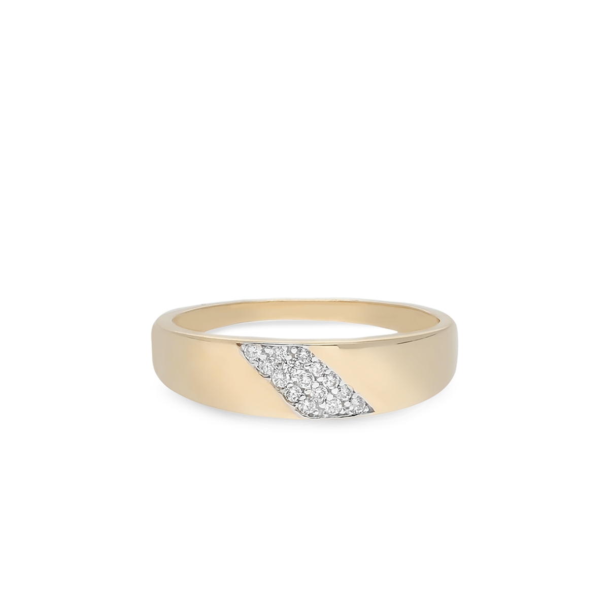 Pierścionek złoty z cyrkoniami