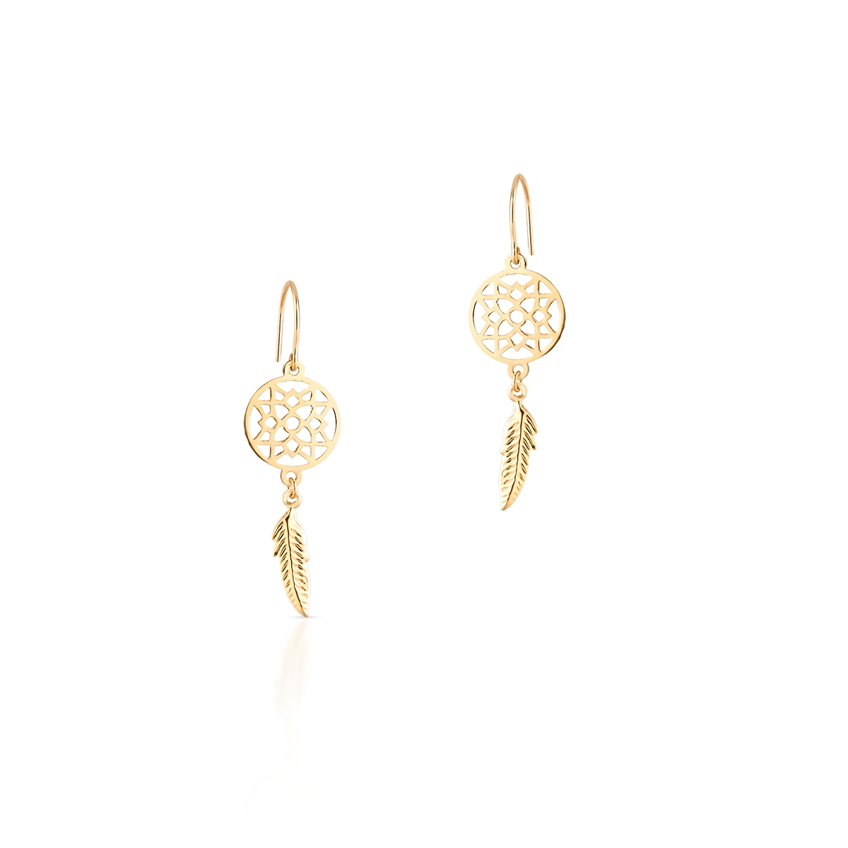 Kolczyki złote łapacz snów