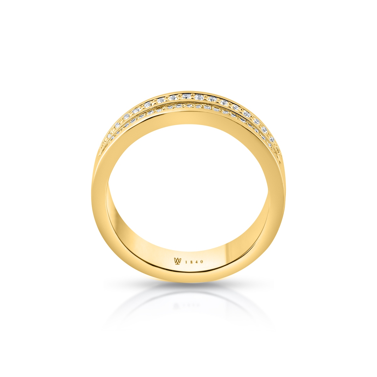 Pierścionek złoty z diamentami