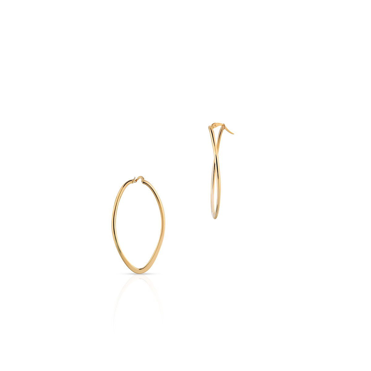 Kolczyki złote skręcone koła