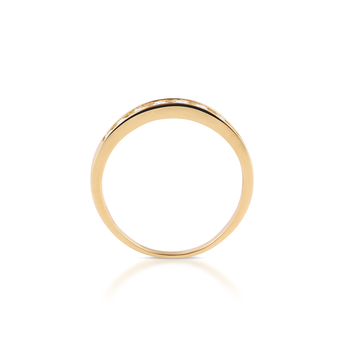 Pierścionek złoty z cyrkoniami