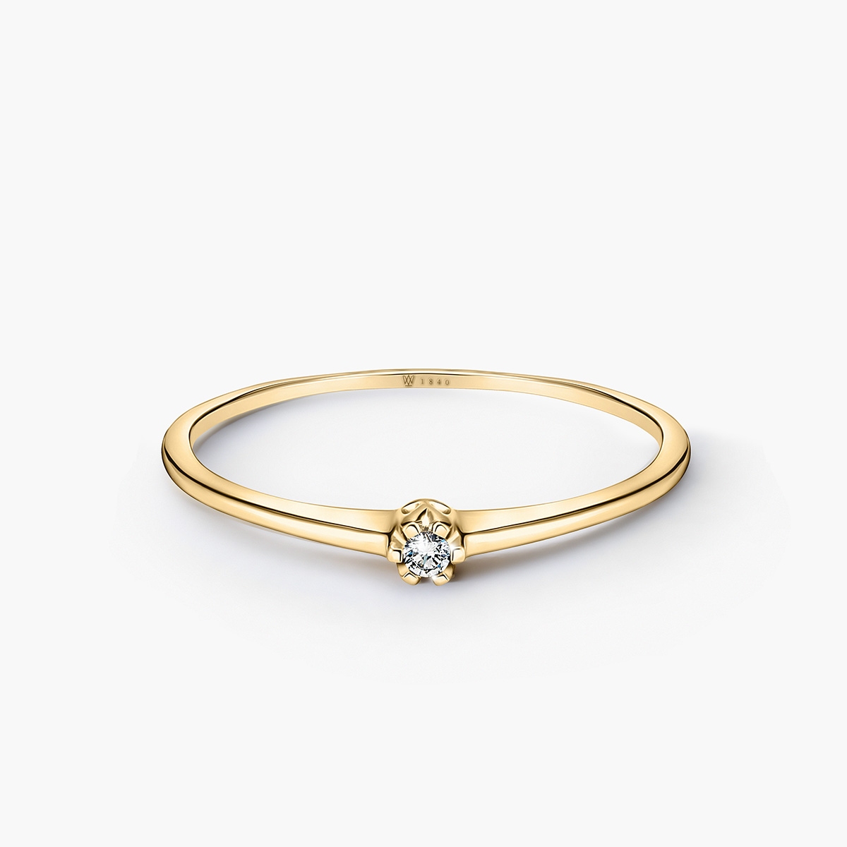 Pierścionek zaręczynowy złoty Jedyny