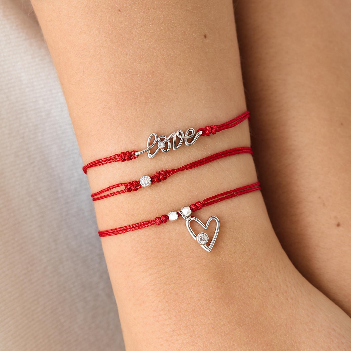 Bransoleta srebrna z diamentem laboratoryjnym Czułość