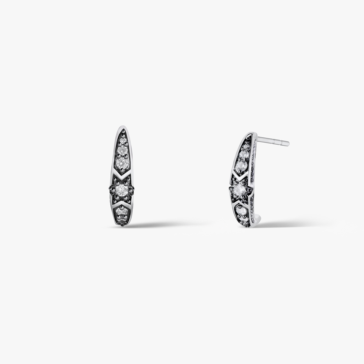 Kolczyki srebrne Royal Star