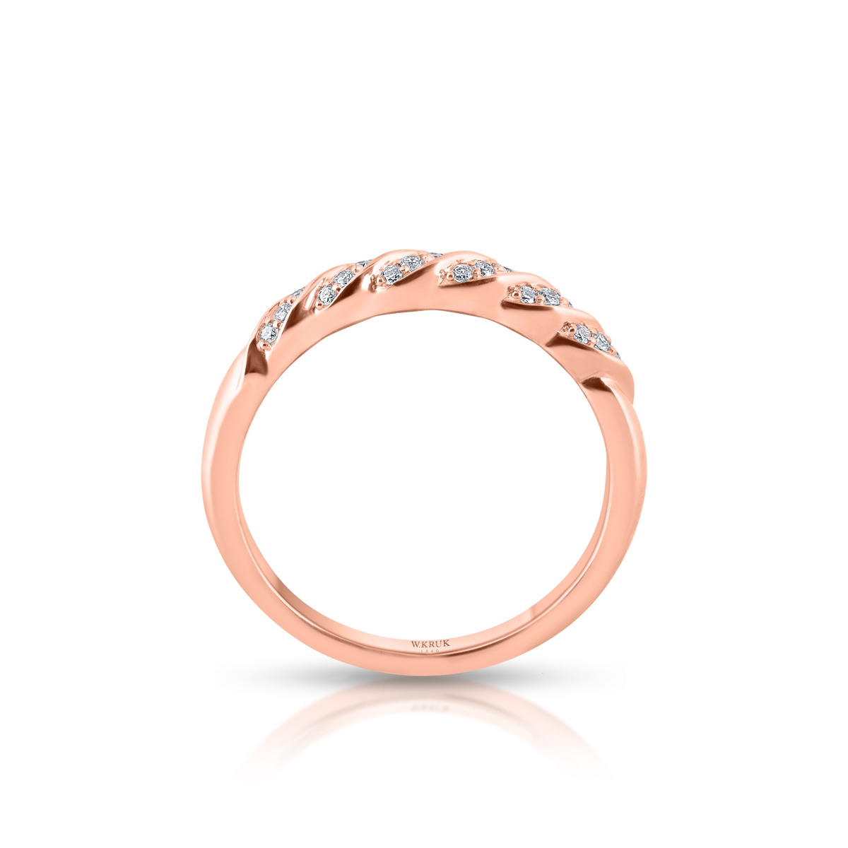 Pierścionek złoty z brylantami