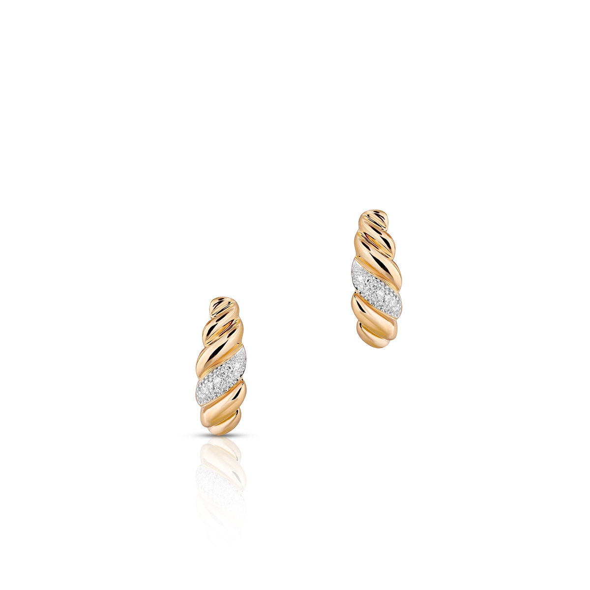 Kolczyki złote z diamentami