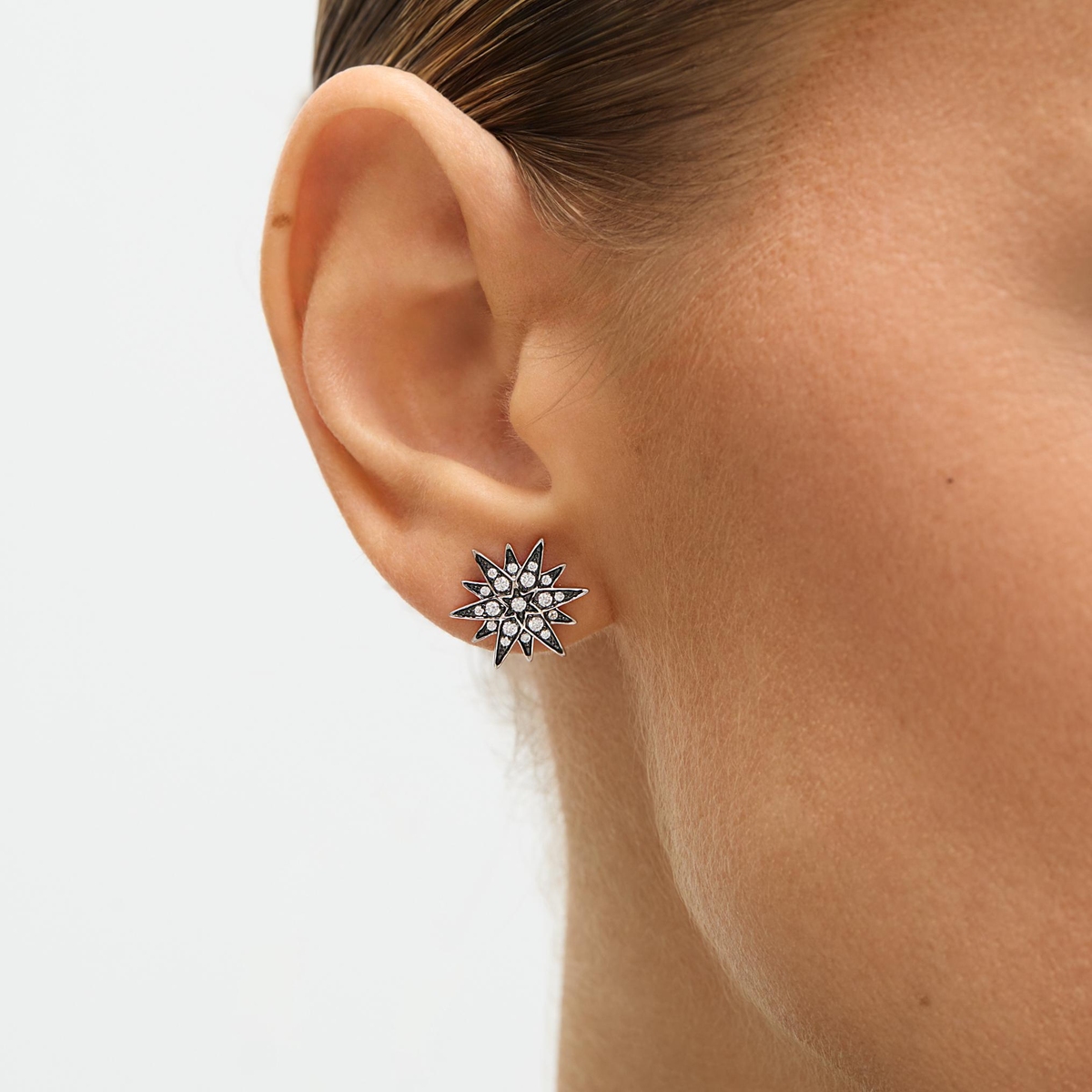 Kolczyki srebrne Royal Star