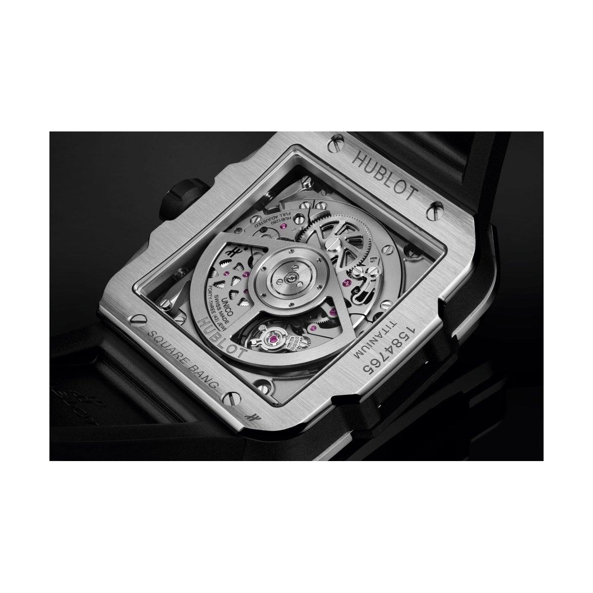 ZEGAREK HUBLOT SQUARE BANG UNICO TITANIUM