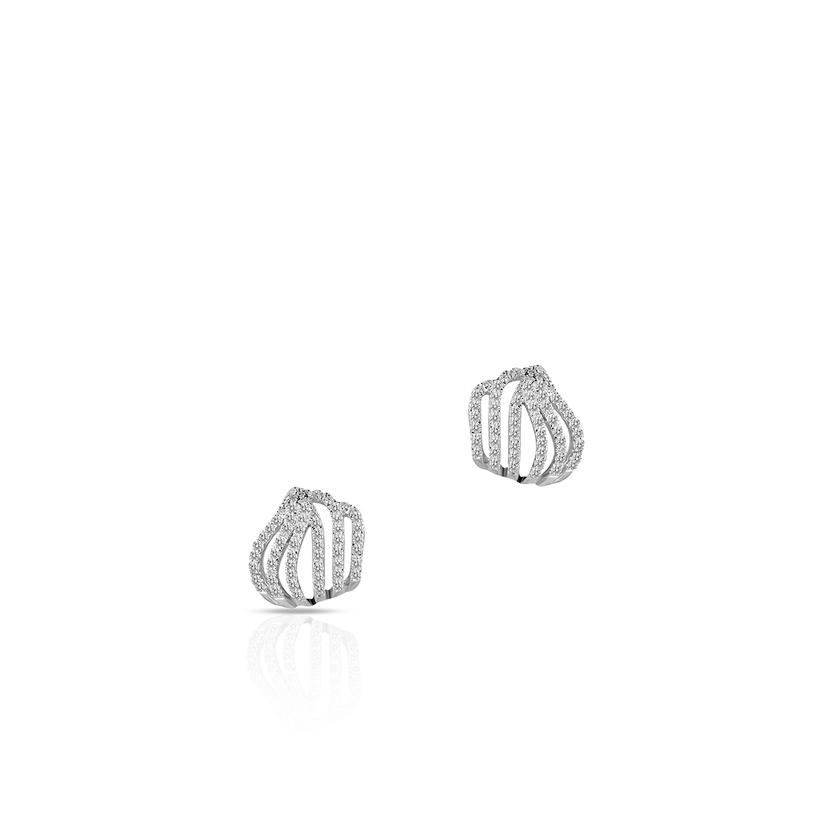 Kolczyki białe złoto z diamentami