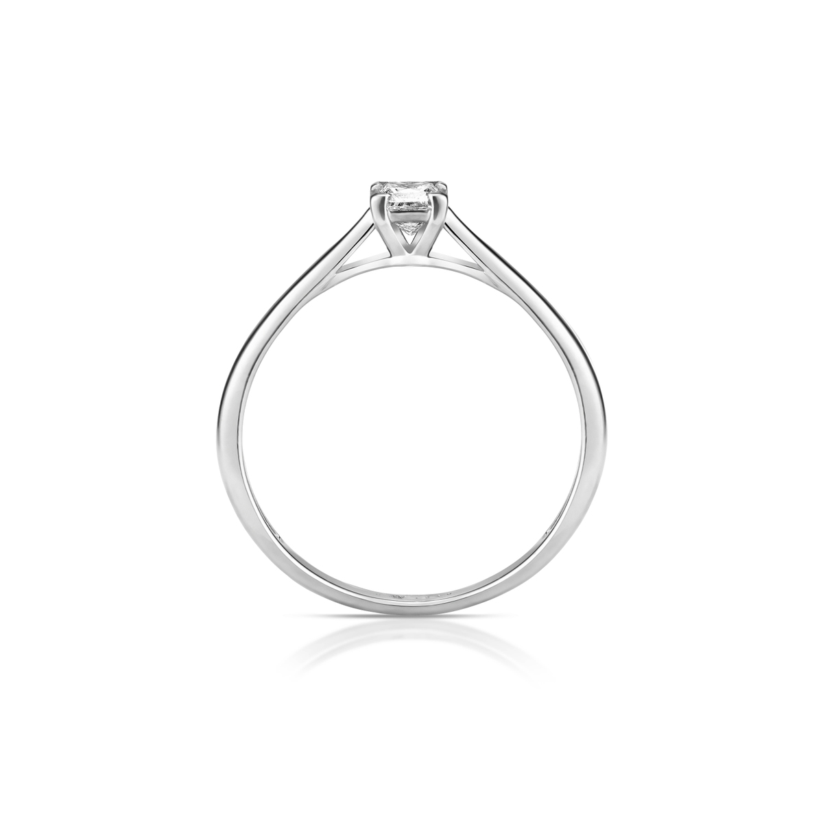 Pierścionek zaręczynowy białe złoto Niezwykły