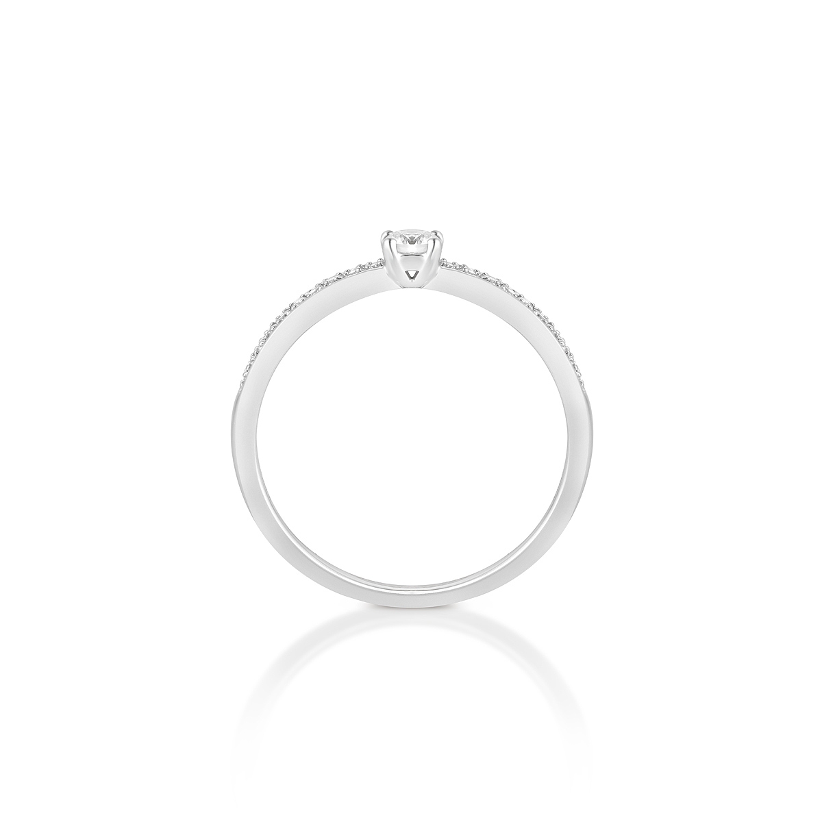 Pierścionek zaręczynowy złoty Szczęśliwy