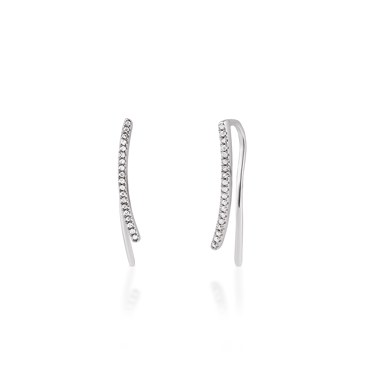 Kolczyki białe złoto z diamentami