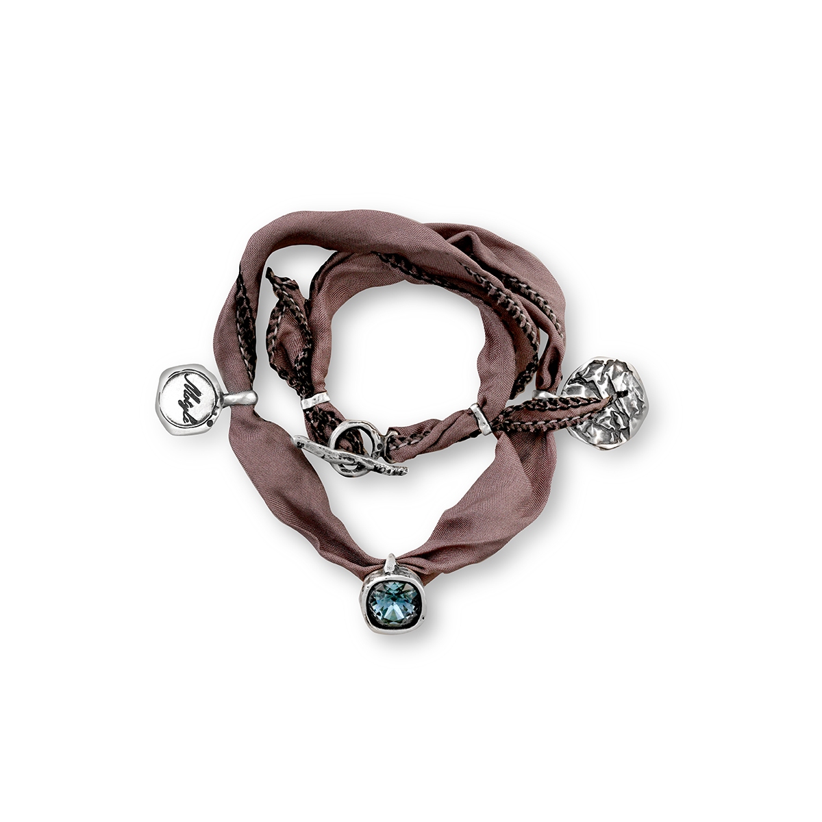 Bransoleta srebrna Motyle