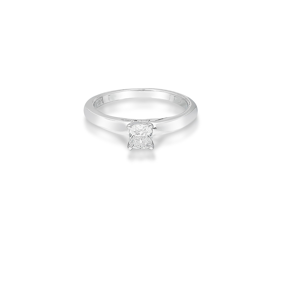 Pierścionek białe złoto z diamentem