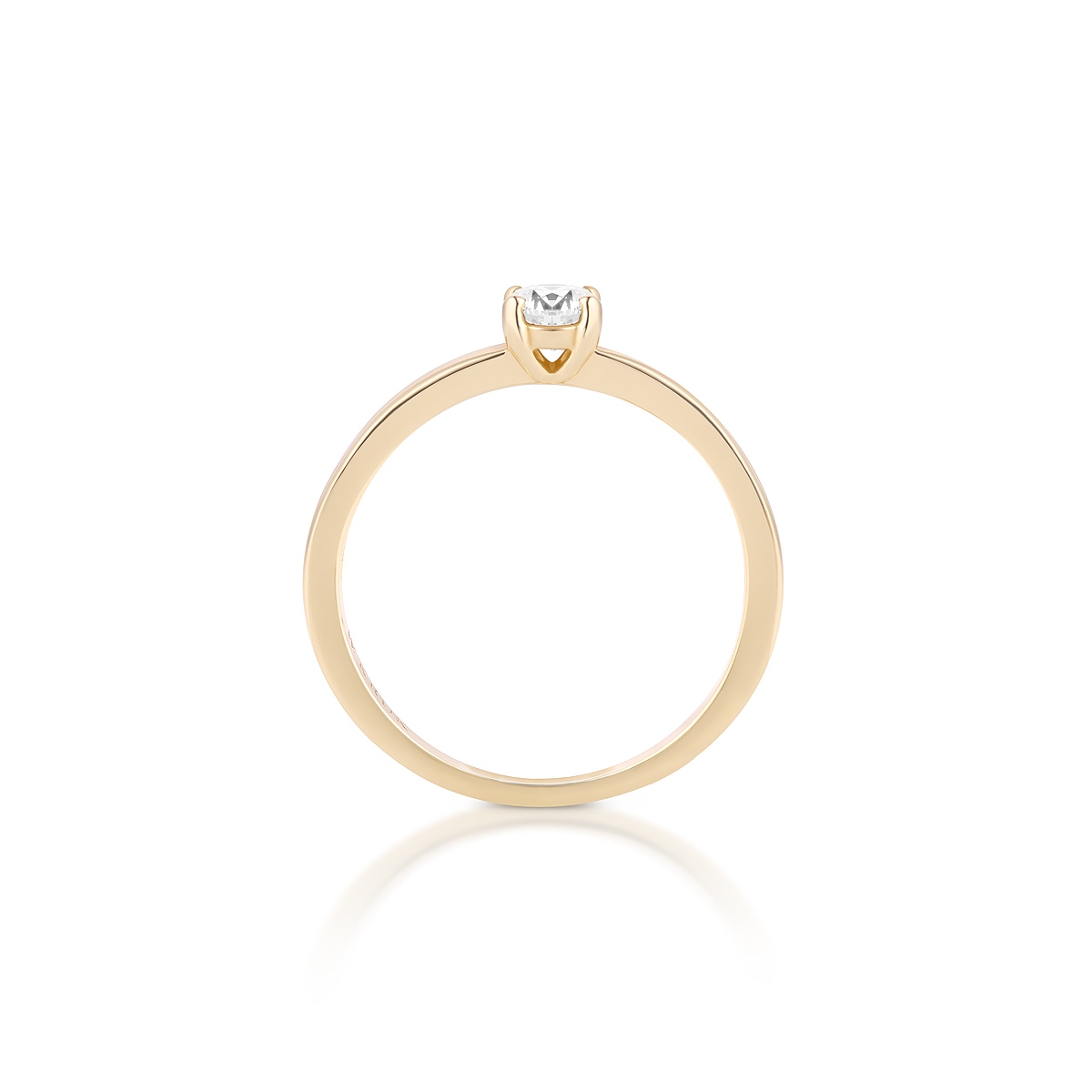 Pierścionek zaręczynowy złoty Szczęśliwy