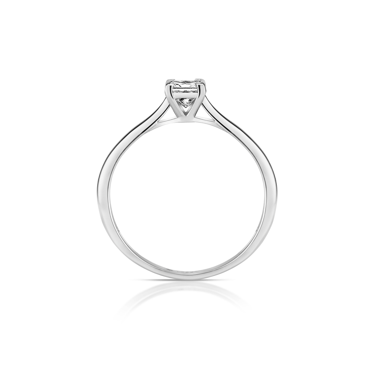 Pierścionek zaręczynowy białe złoto Niezwykły