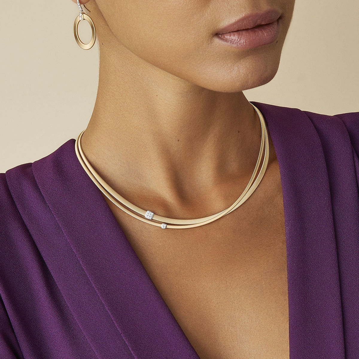 Naszyjnik złoty z brylantami MARCO BICEGO