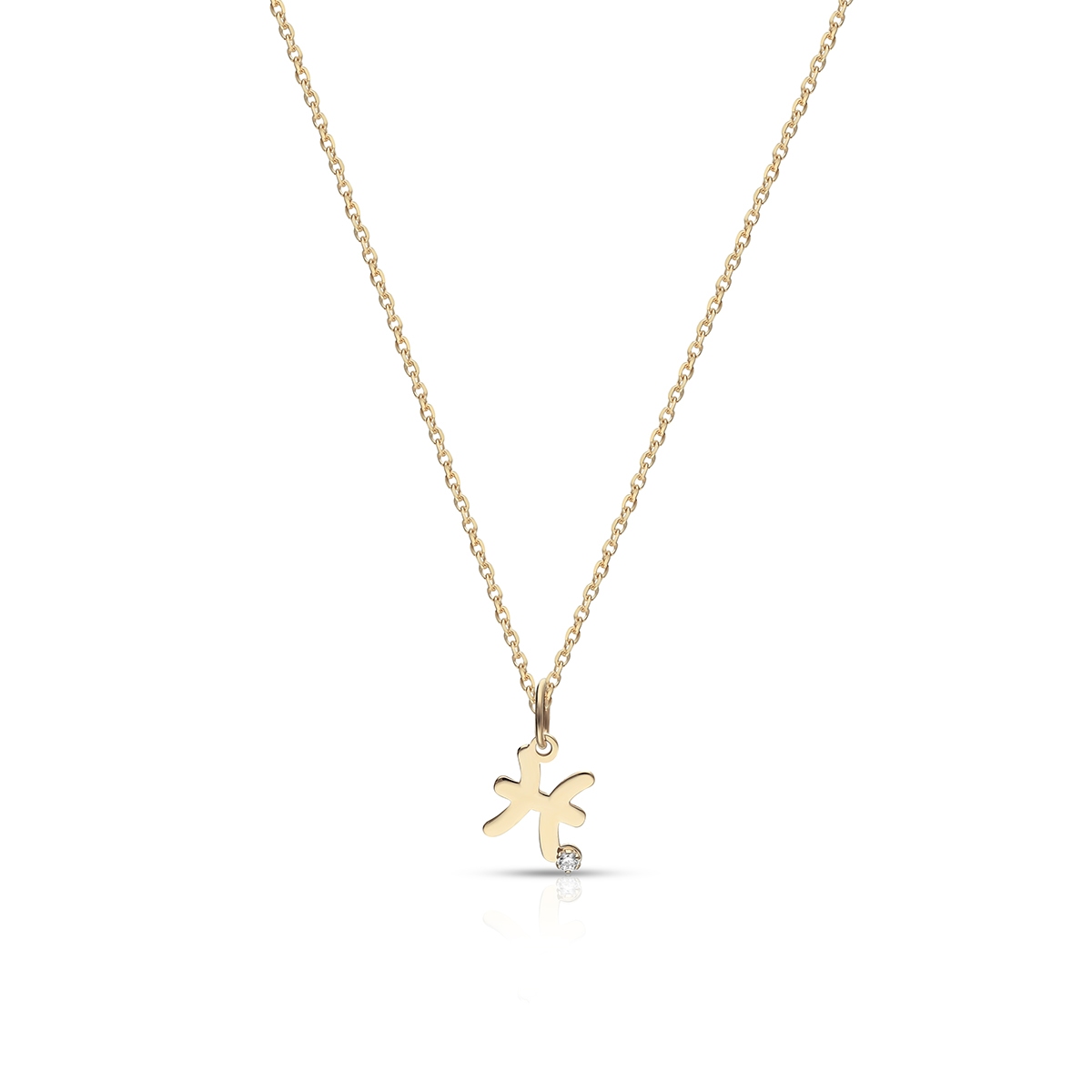 Wisiorek złoty Zodiak Ryby