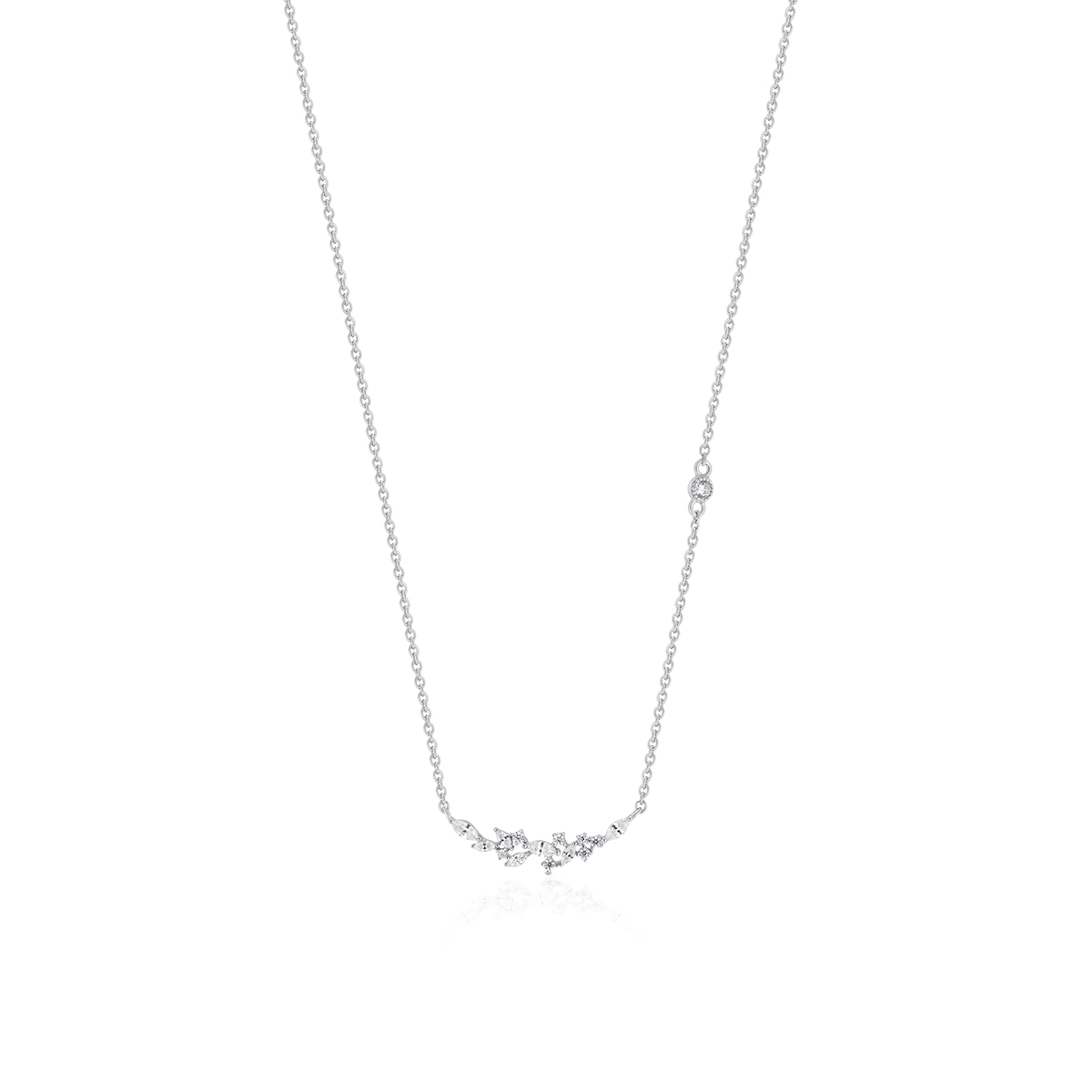 Naszyjnik srebrny z cyrkoniami