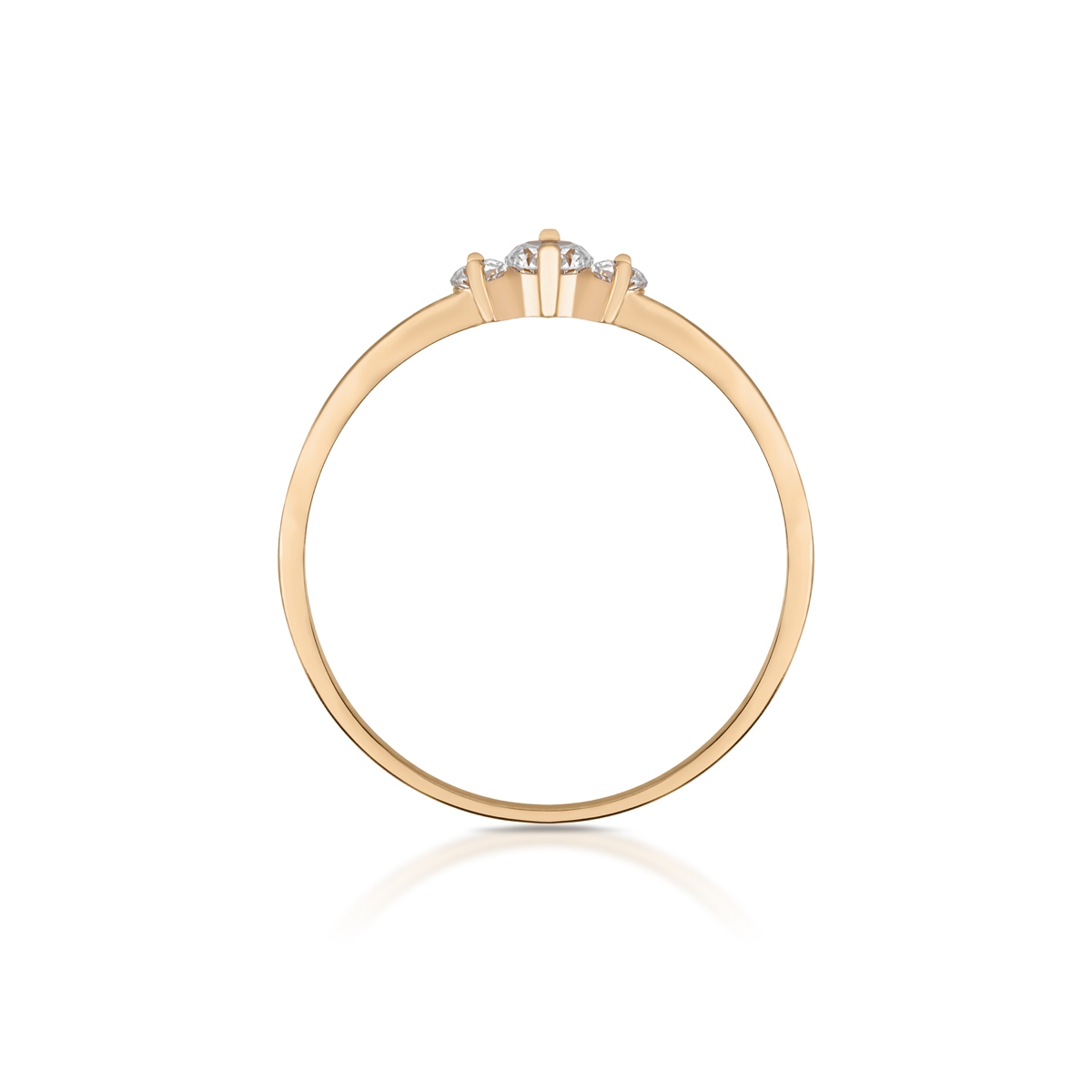 Pierścionek złoty z cyrkoniami