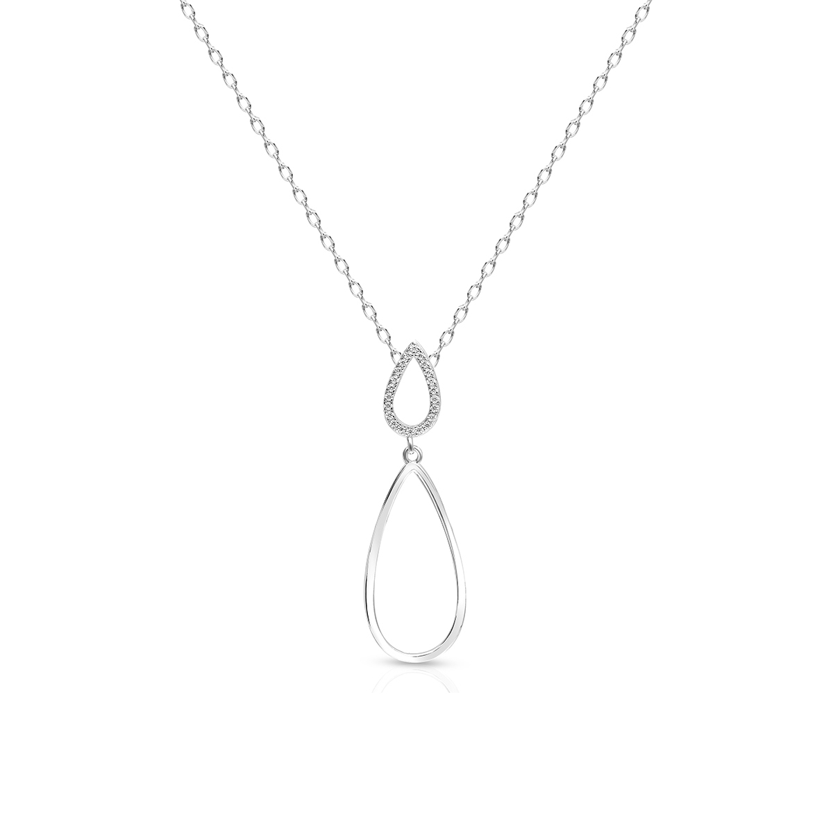 Wisiorek srebrny z cyrkoniami