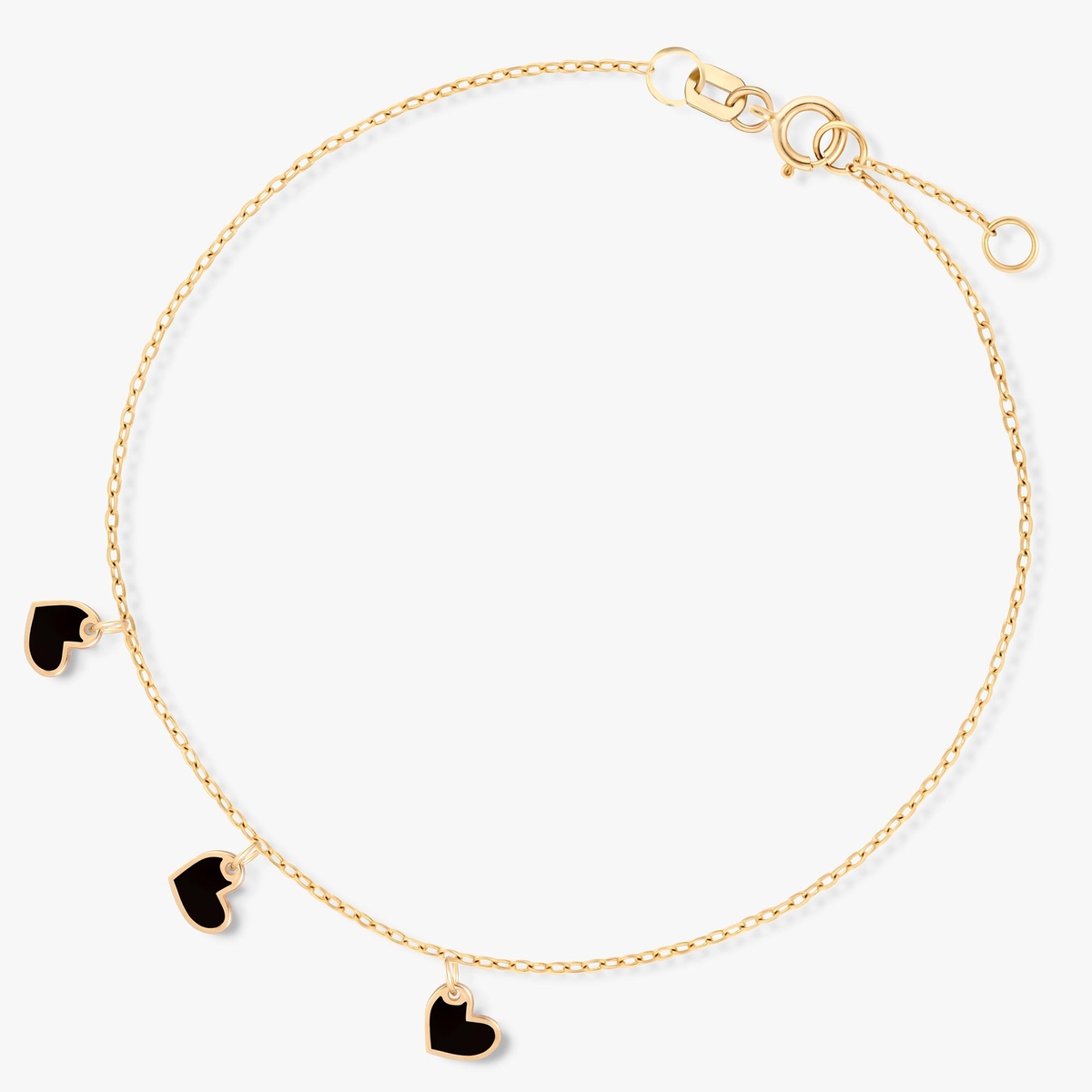 Bransoletka złota z serduszkami