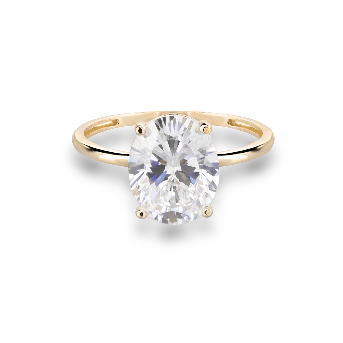 Pierścionek złoty z cyrkonią