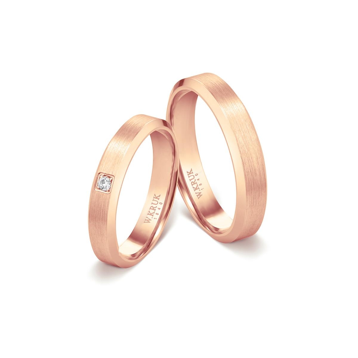 Obrączka złota z brylantem CHAMONIX