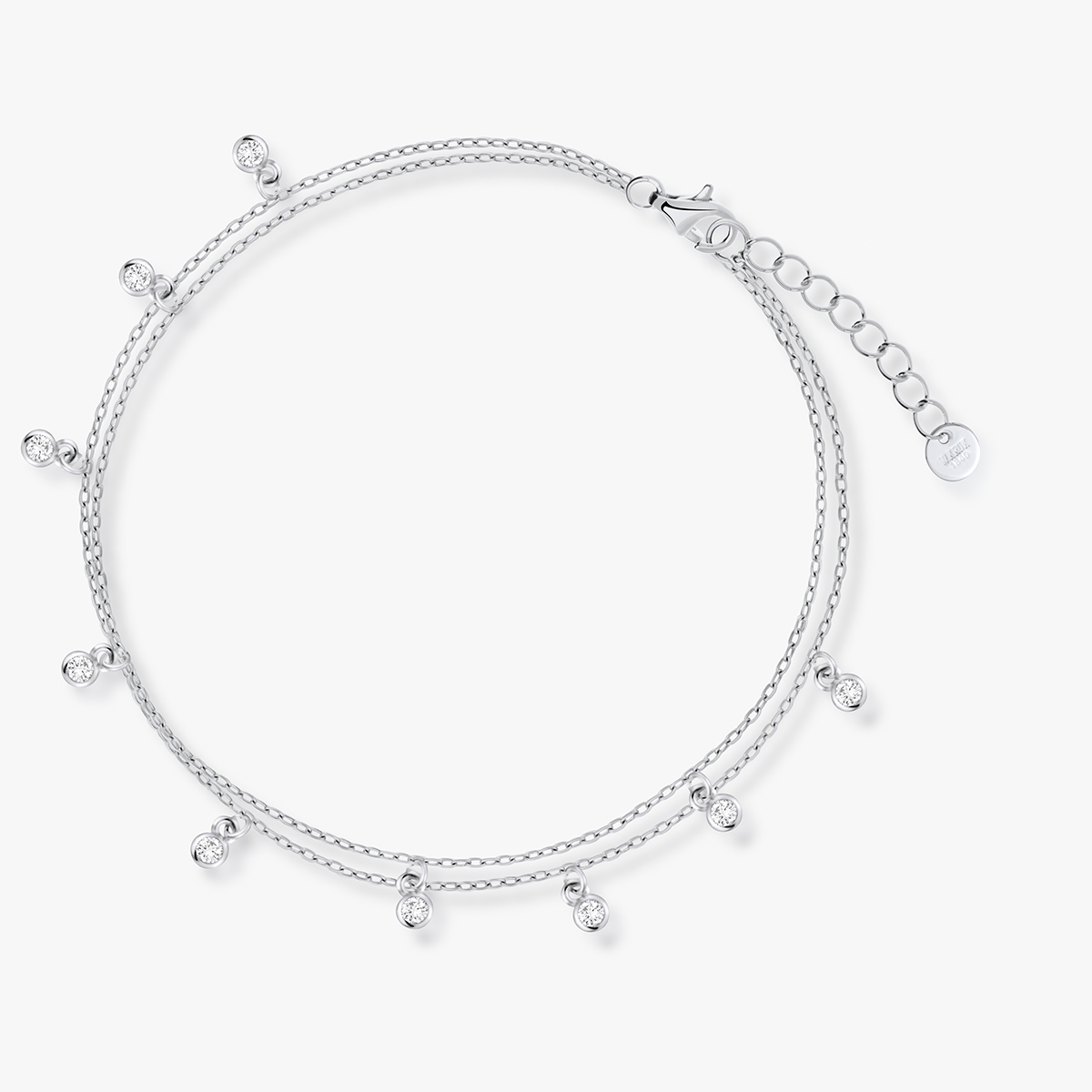 Bransoleta srebrna na nogę