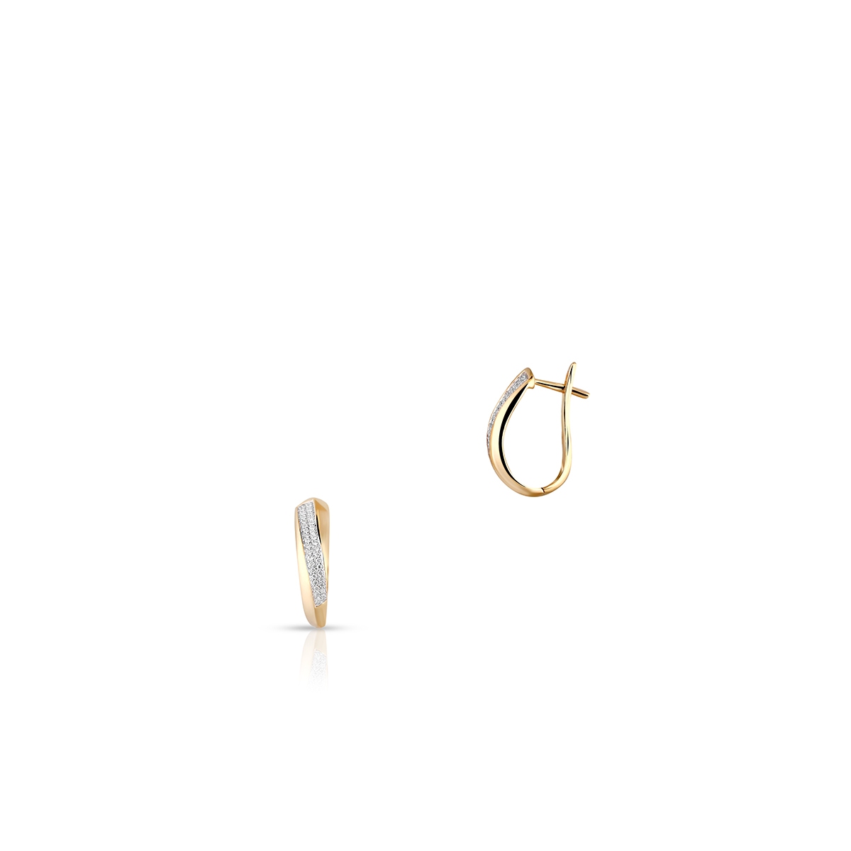 Kolczyki złote z brylantami