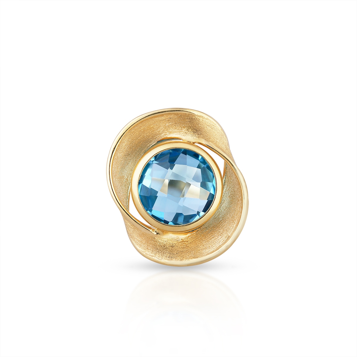 Pierścionek złoty z topazem