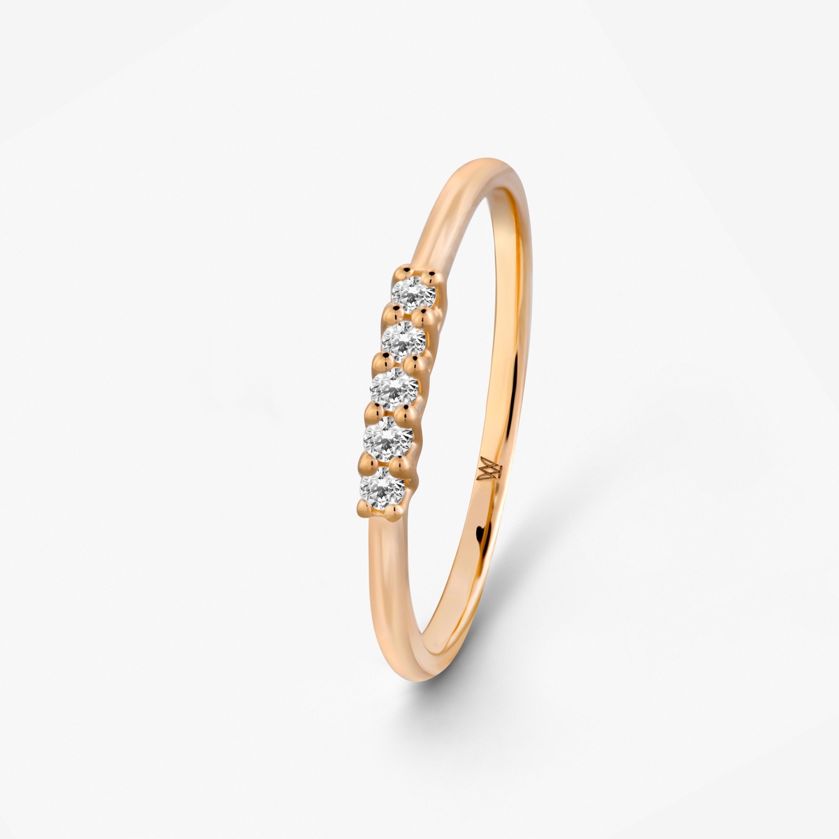 Pierścionek złoty z brylantami