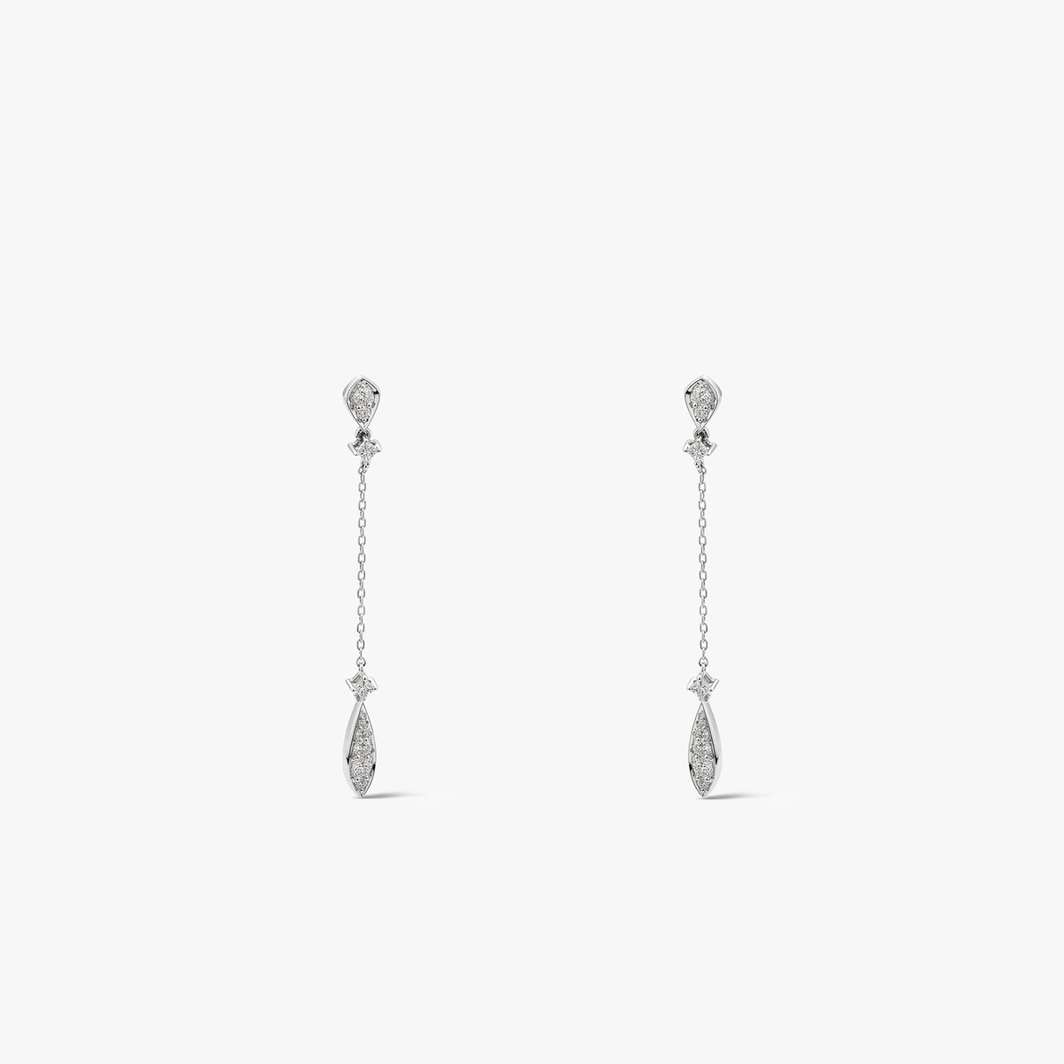 Kolczyki białe złoto z diamentami