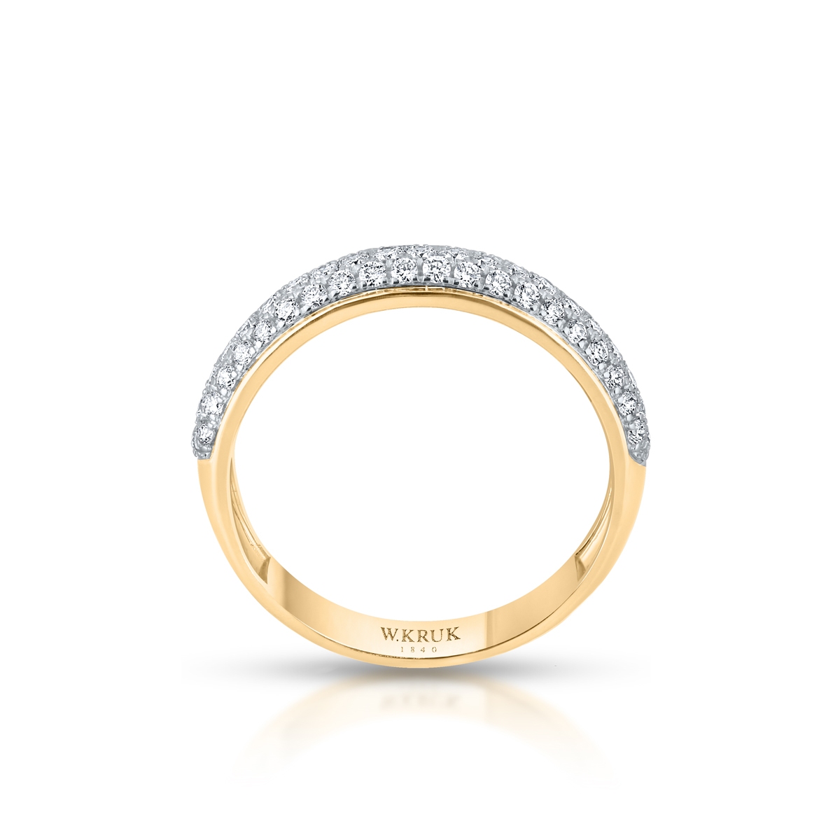 Pierścionek złoty z brylantami