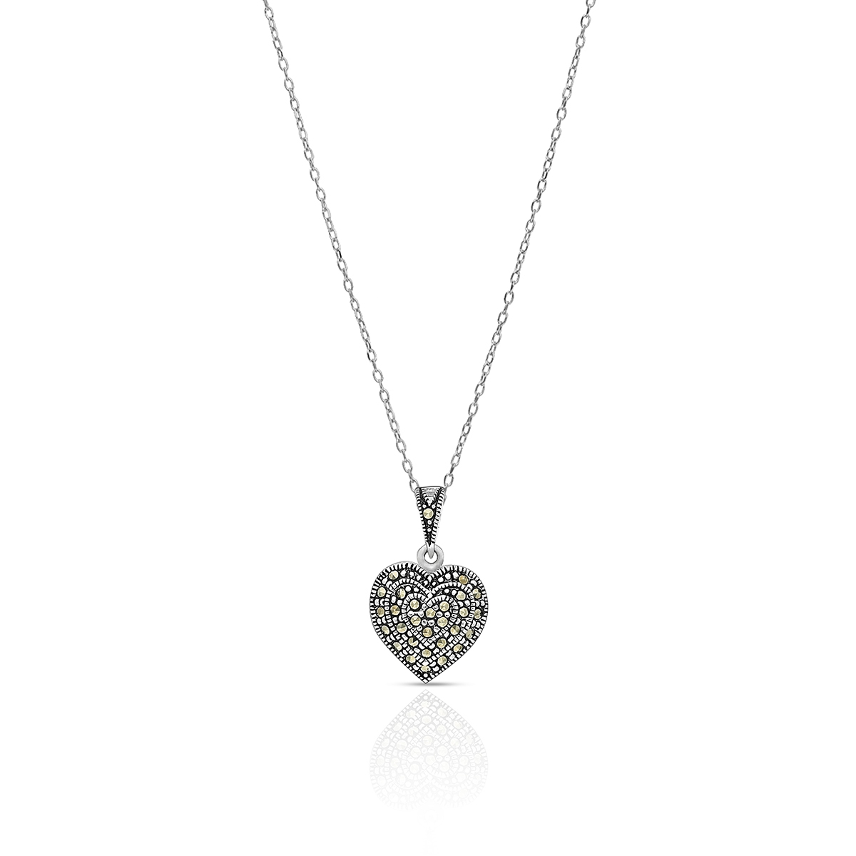 Wisiorek srebrny z markasytami