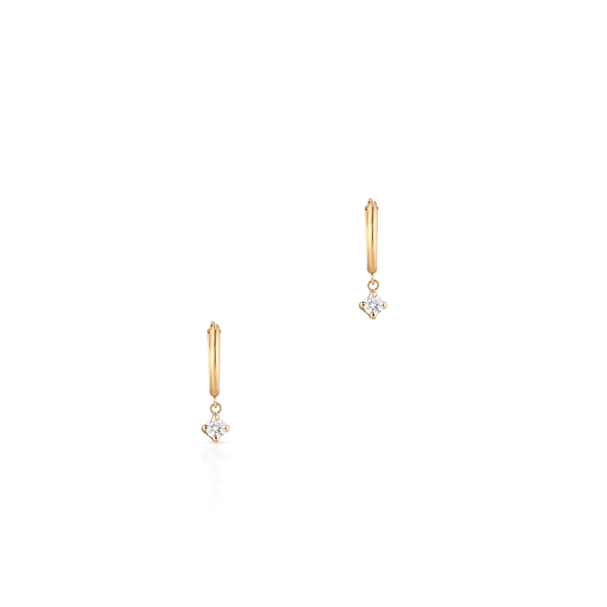 Kolczyki złote z cyrkonią