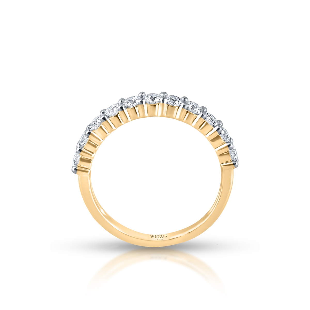 Pierścionek złoty z brylantami