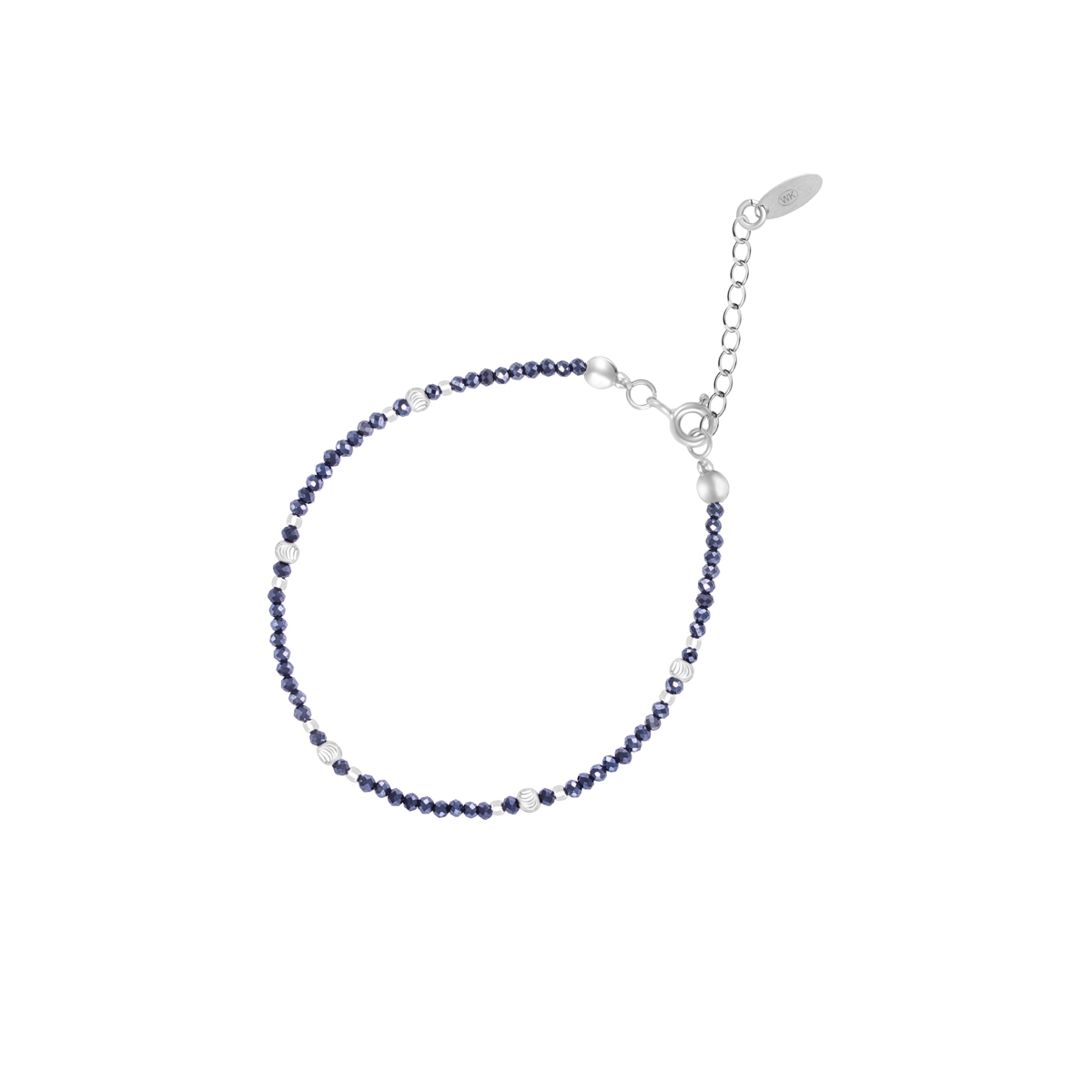 Bransoletka srebrna z granatowymi spinelami