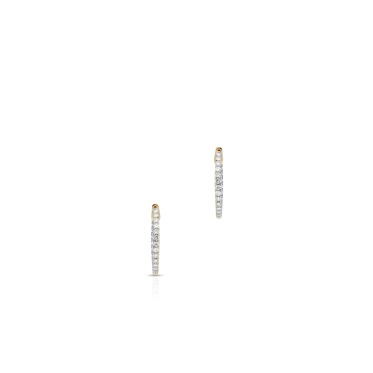 Kolczyki złote bicolor z brylantami