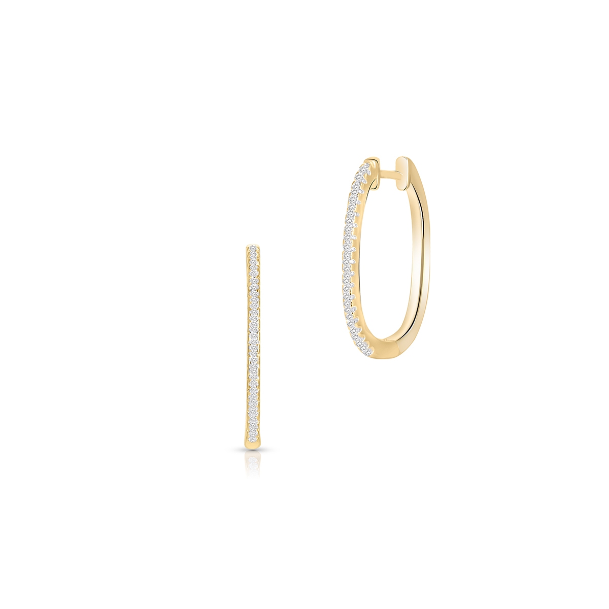 Kolczyki srebrne pozłacane z cyrkoniami