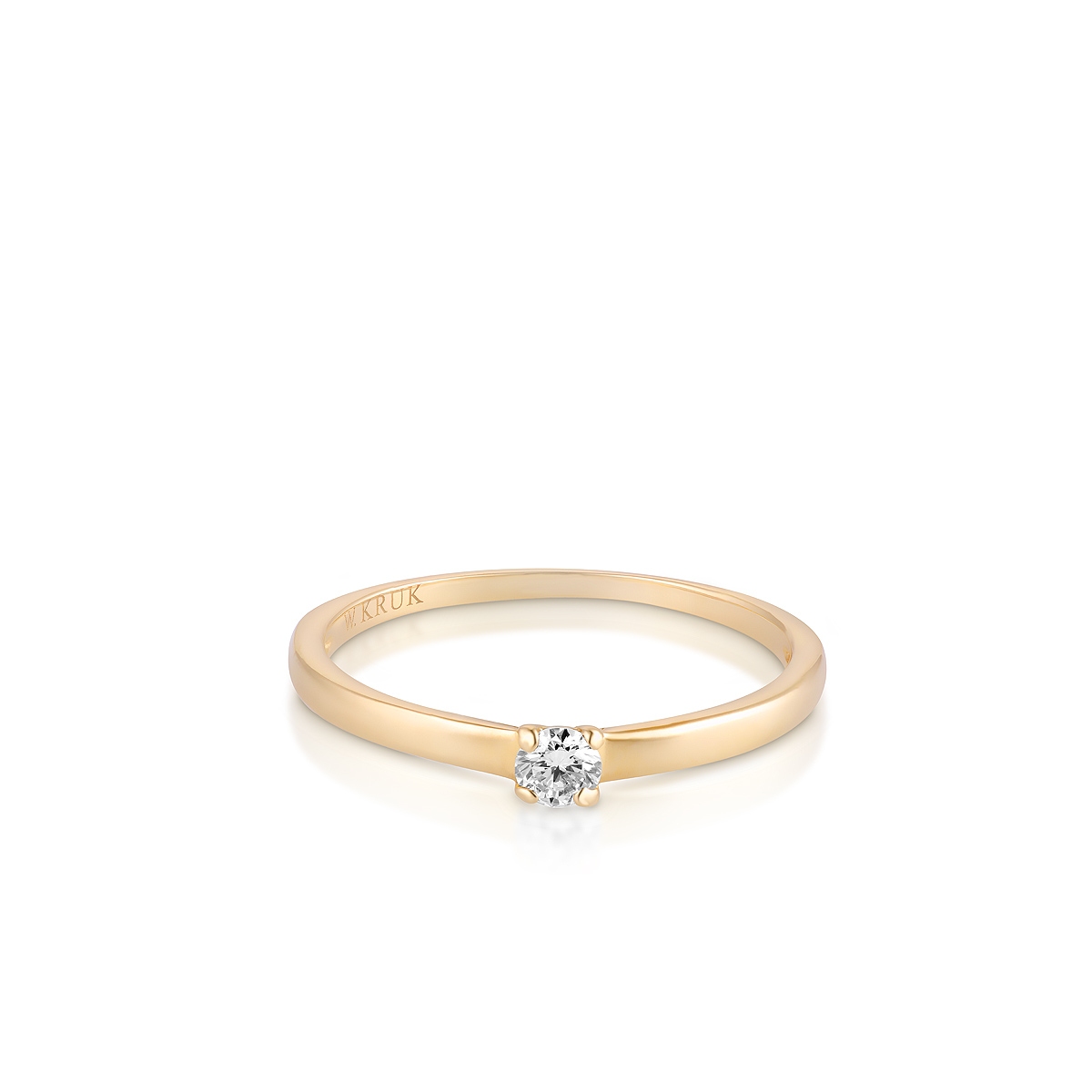 Pierścionek zaręczynowy złoty Szczęśliwy